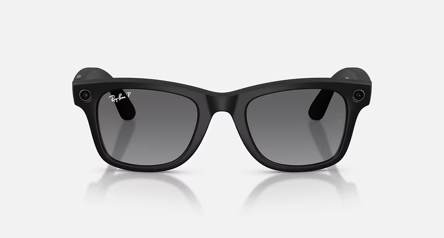 Ray-Ban Meta Wayfarer (Gen 2) Matte Black AI Glasses with Polarized Graphite Gradient Lenses - Obrázok 2