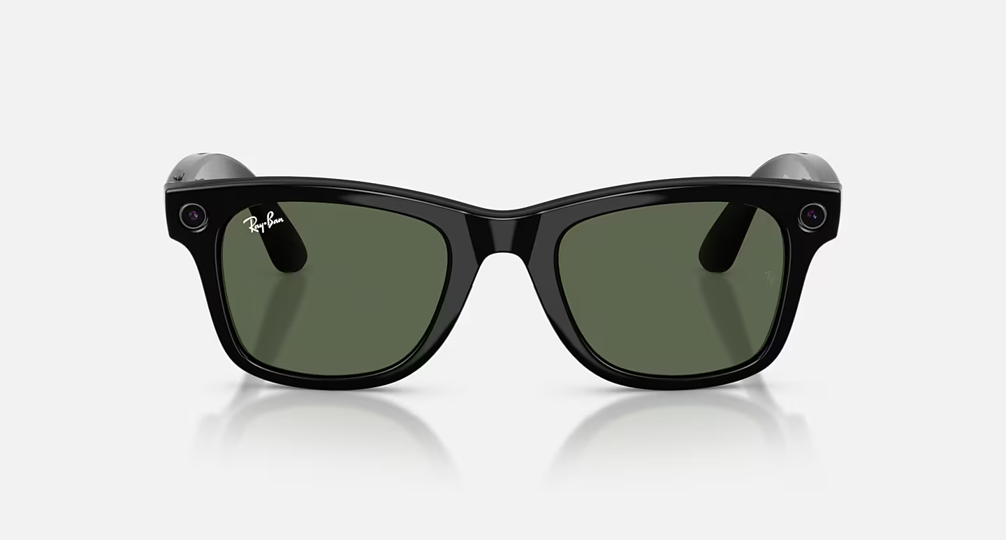 Ray-Ban Meta Wayfarer (Gen 2) Shiny Black AI Glasses with Green Lenses - Obrázok 2