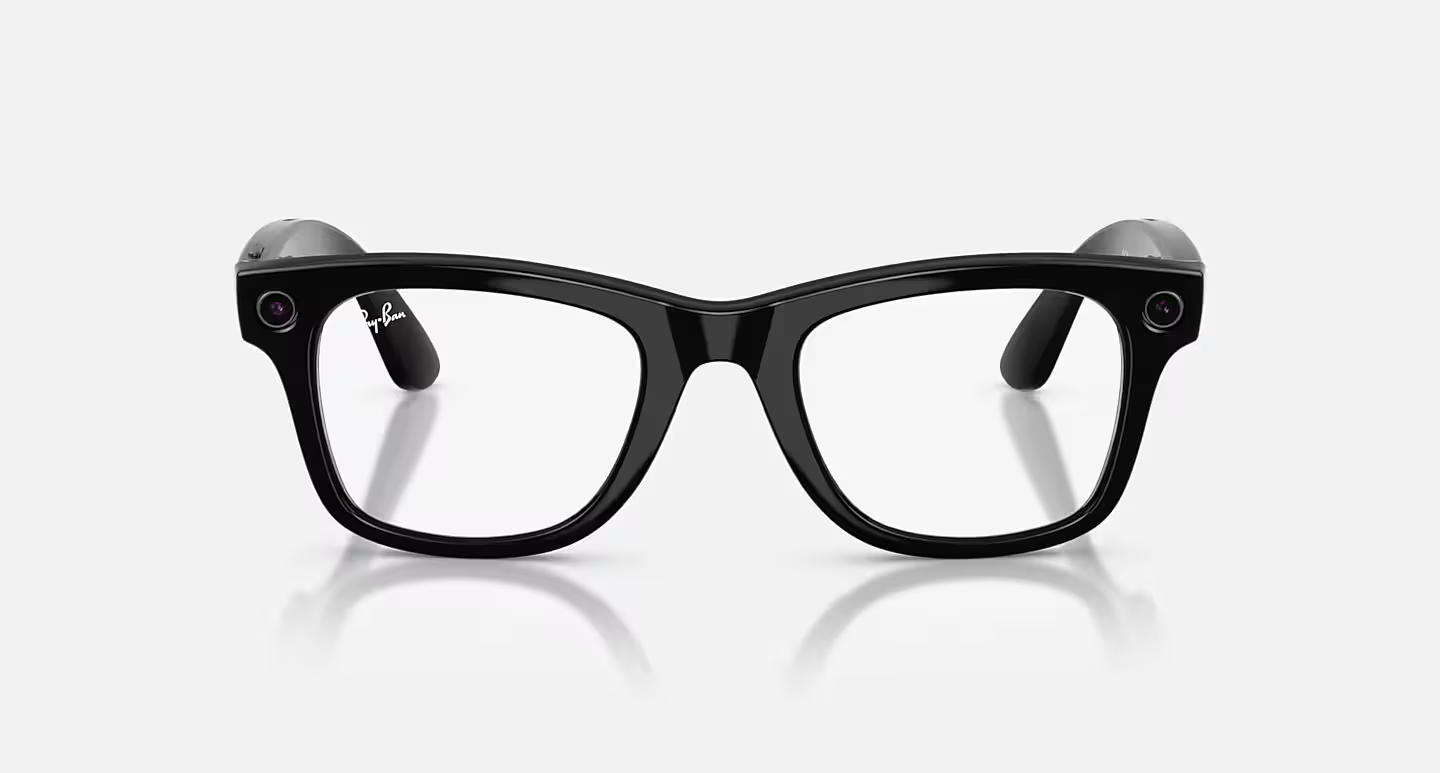 Ray-Ban Meta Wayfarer (Gen 2) Shiny Black AI Glasses with Green Transitions® Lenses - Obrázok 3