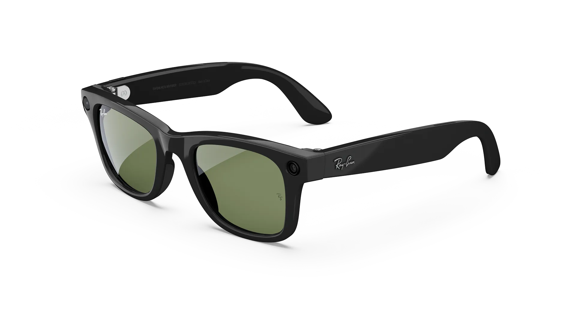 Ray-Ban Meta Wayfarer (Gen 1) Shiny Black AI Glasses with Green Lenses - Obrázok 1