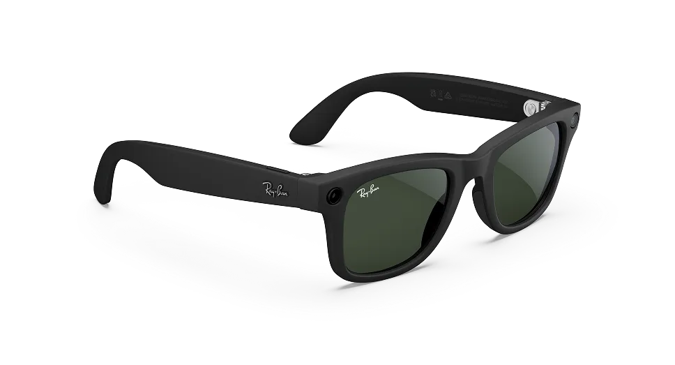 Ray-Ban Meta Wayfarer (Gen 1) Matte Black AI Glasses with Black Lenses - Obrázok 3