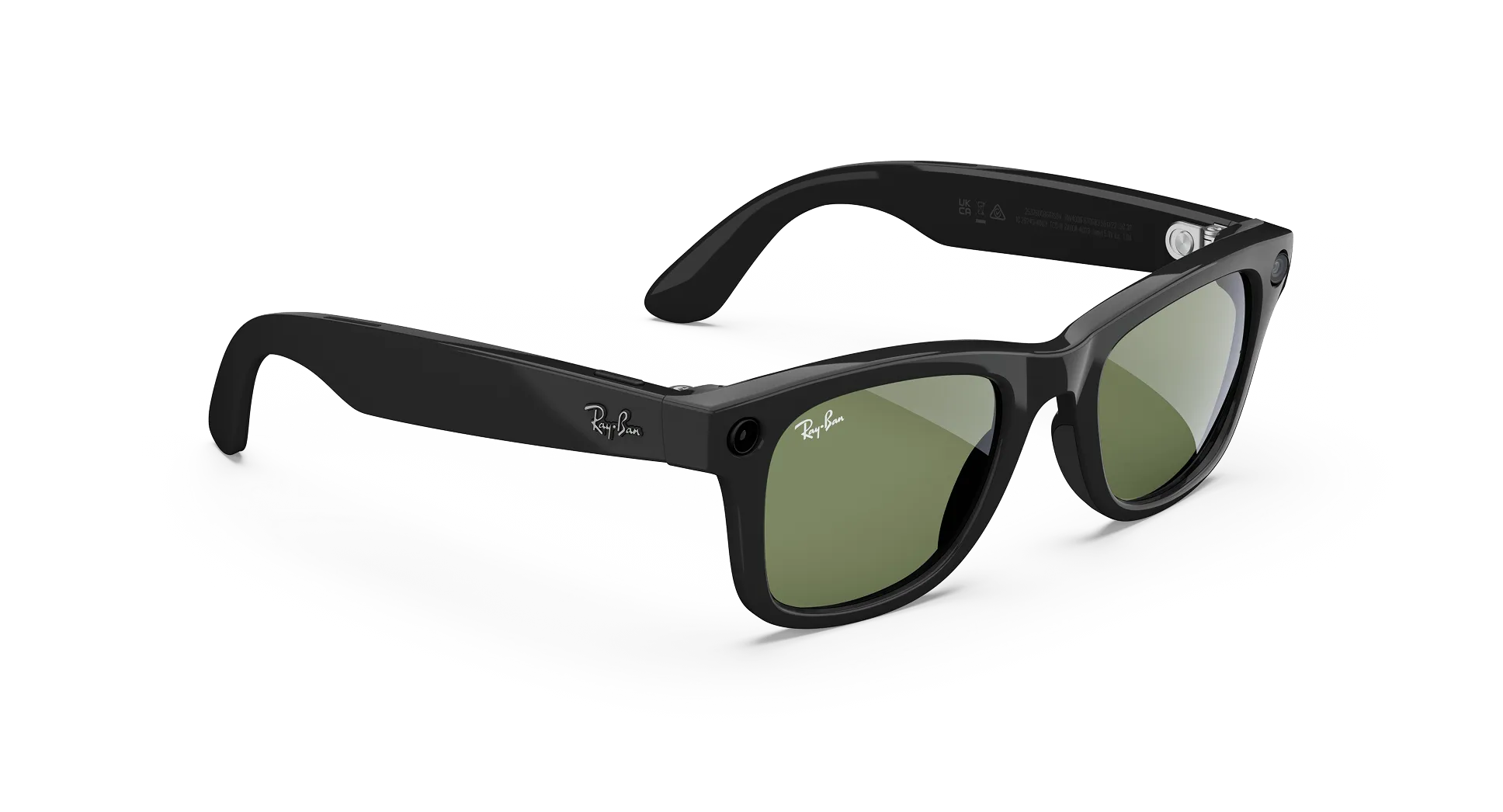 Ray-Ban Meta Wayfarer (Gen 1) Shiny Black AI Glasses with Green Lenses - Obrázok 3