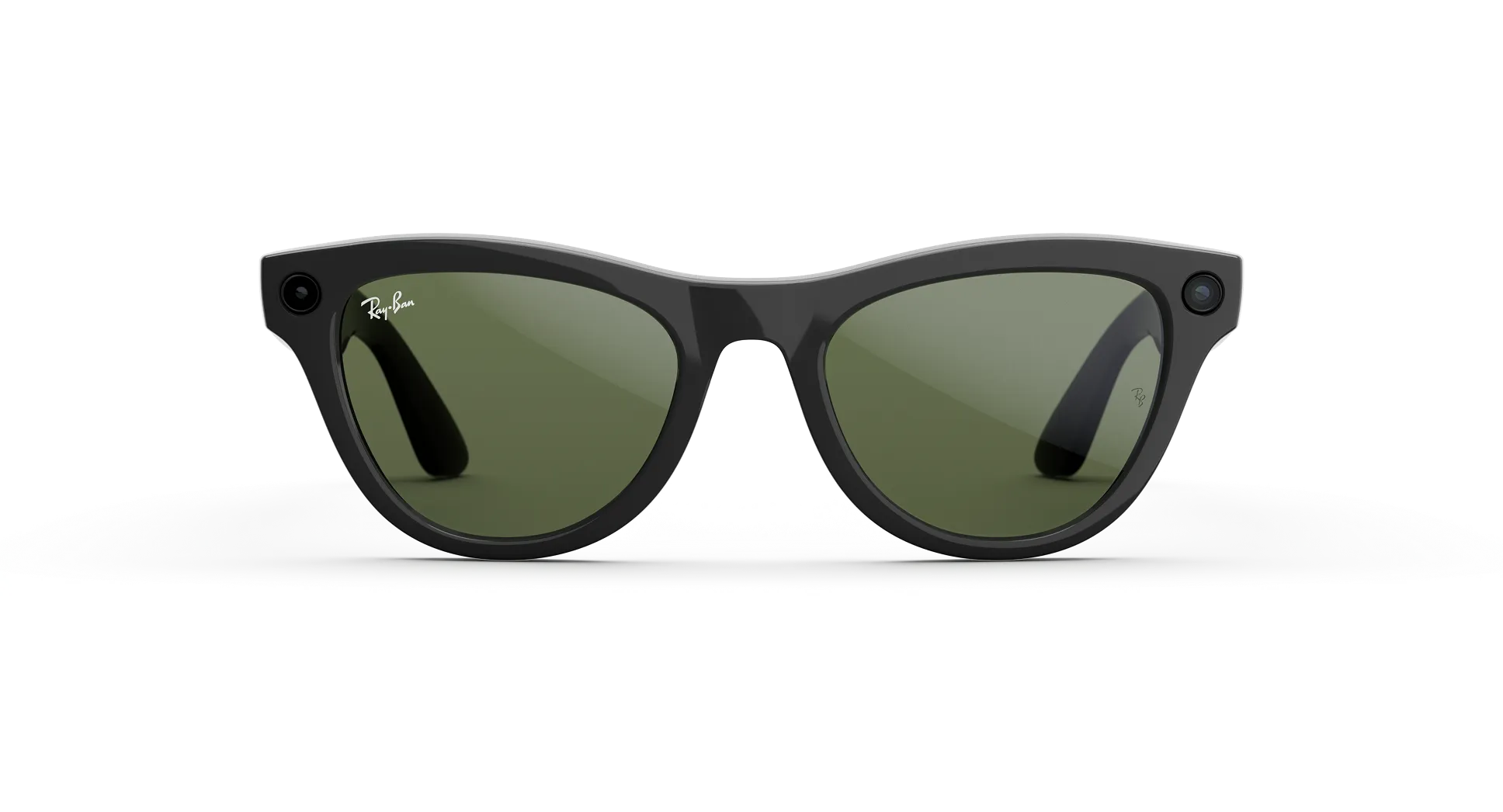 Ray-Ban Meta Skyler (Gen 2) shiny black AI glasses with green lenses - Obrázok 2