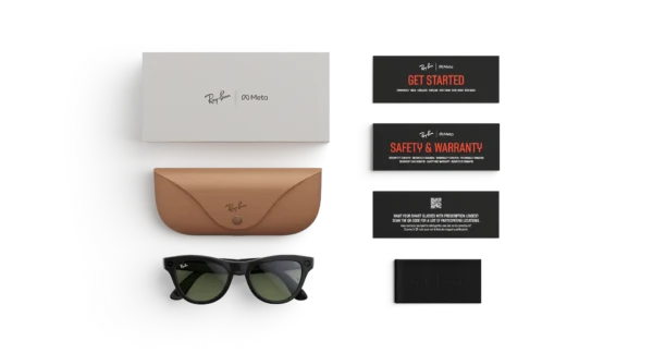 Ray-Ban Meta Skyler (Gen 2) shiny black AI glasses with green lenses - Obrázok 5
