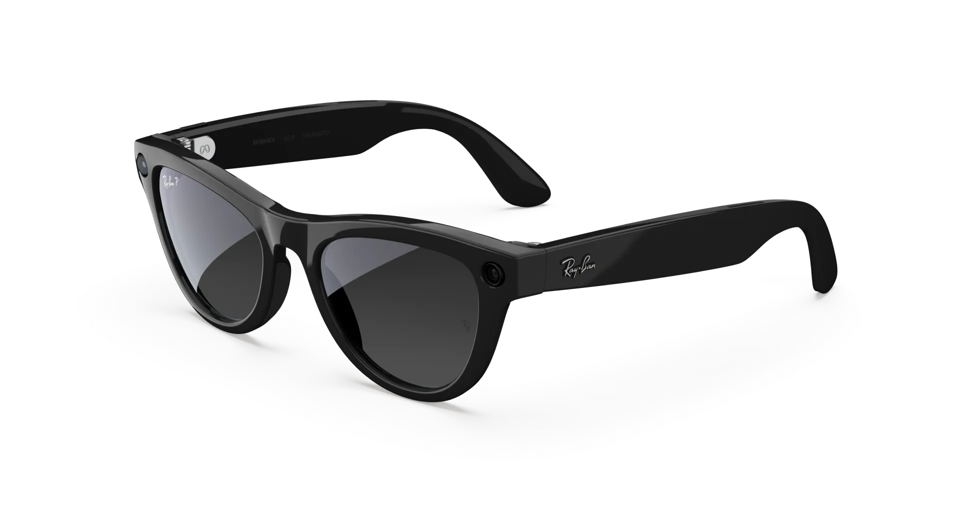 Ray-Ban Meta Skyler (Gen 2) Shiny Black AI Glasses with Polarized Black Lenses - Obrázok 1