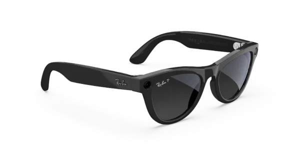 Ray-Ban Meta Skyler (Gen 2) Shiny Black AI Glasses with Polarized Black Lenses - Obrázok 3