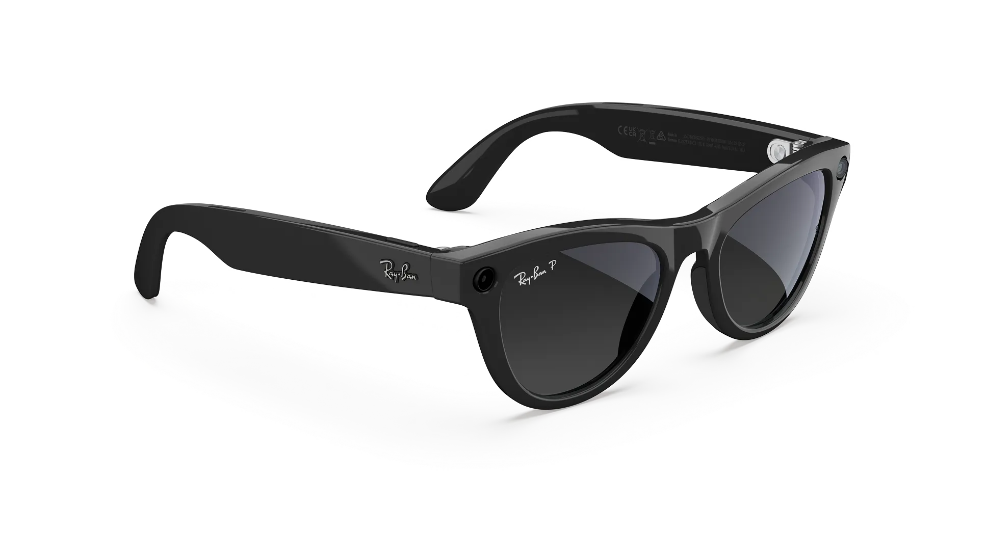 Ray-Ban Meta Skyler (Gen 2) Shiny Black AI Glasses with Polarized Black Lenses - Obrázok 3