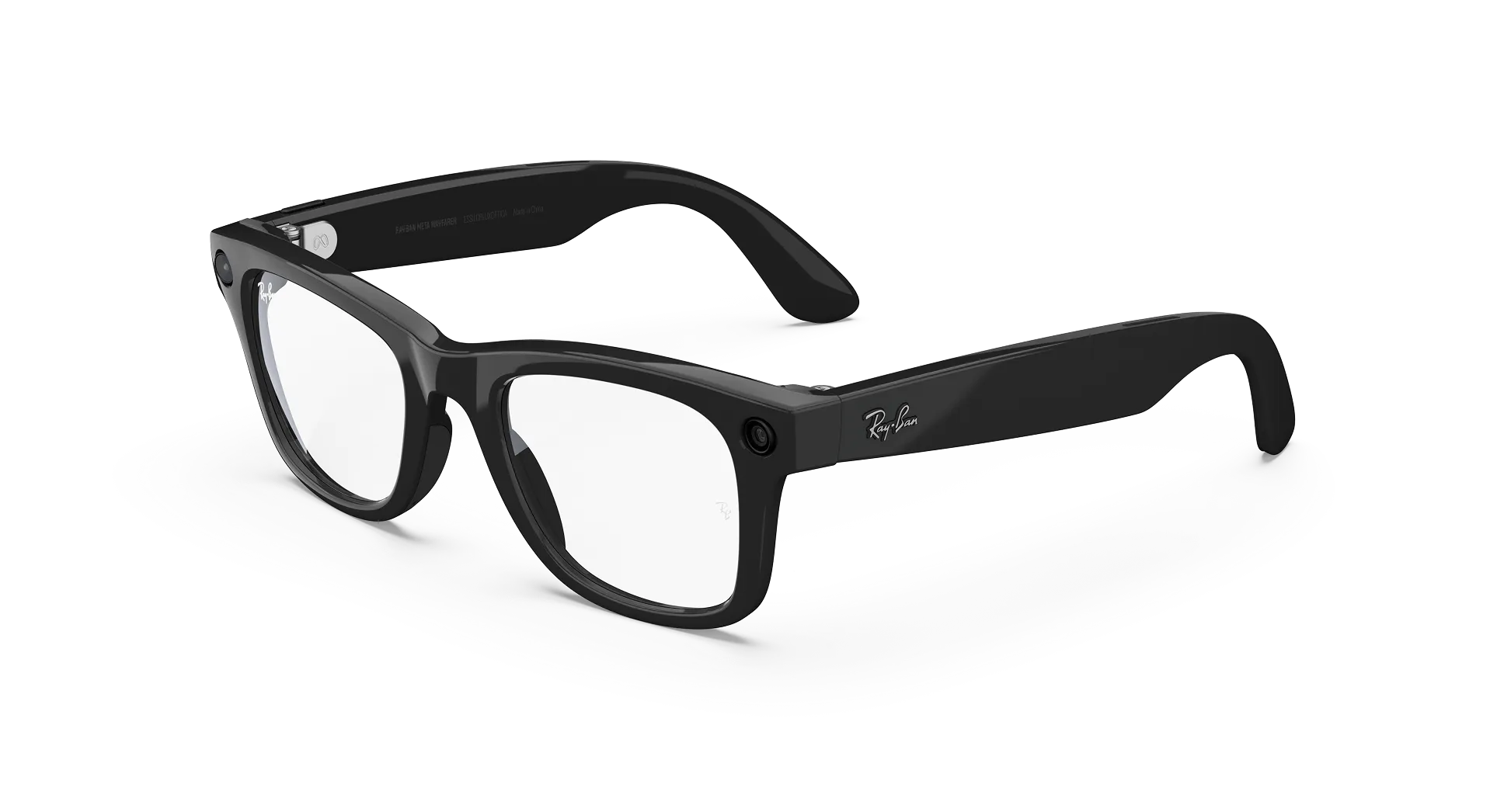 Ray-Ban Meta Wayfarer (Gen 1) Shiny Black AI Glasses with Clear Lenses - Obrázok 1