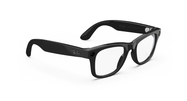 Ray-Ban Meta Wayfarer (Gen 1) Shiny Black AI Glasses with Clear Lenses - Obrázok 3