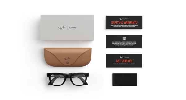 Ray-Ban Meta Wayfarer (Gen 1) Shiny Black AI Glasses with Clear Lenses - Obrázok 5